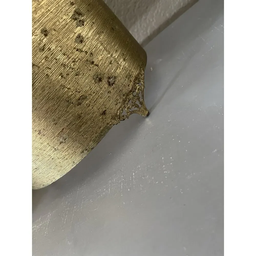 Vintage Stylebuilt 24kt Gold Plated Tissue Box Cover & trash can 3D Butterflies